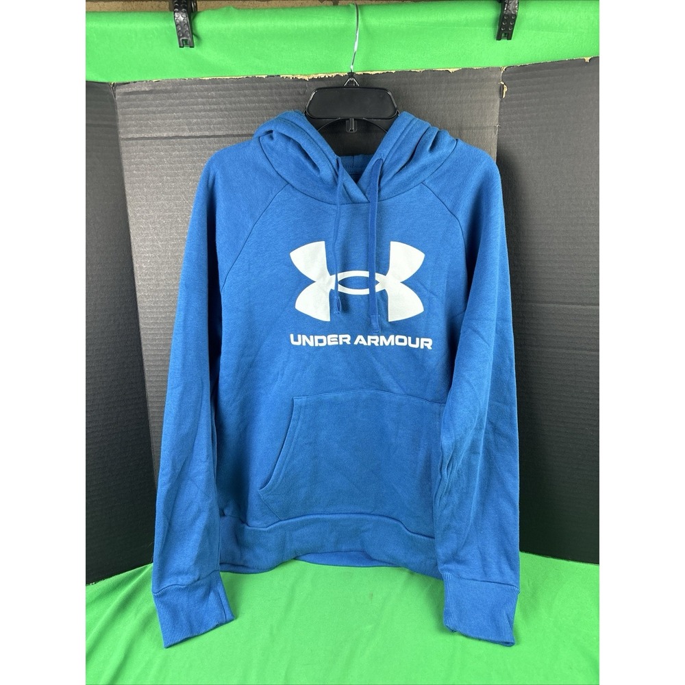 Under Armour Women's UA Rival Fleece Big Logo Hoodie Size XS Blue